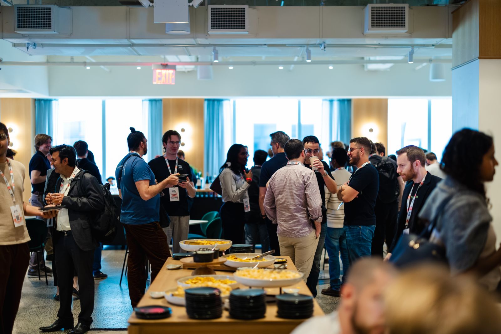 EEA members talking together at a New York gathering